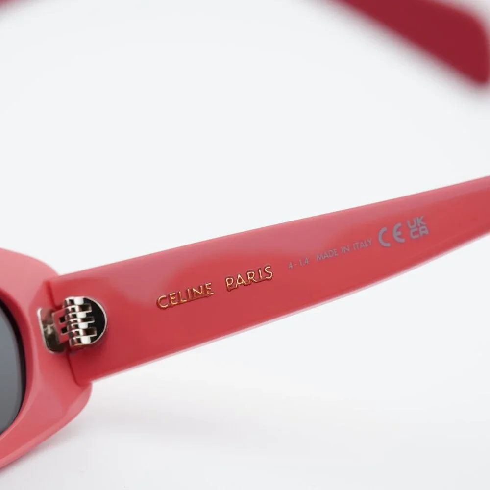 Celine CL40279U 72A Sunglasses Pink Cat Eye Frame, Grey Lenses - Picture 7 of 10